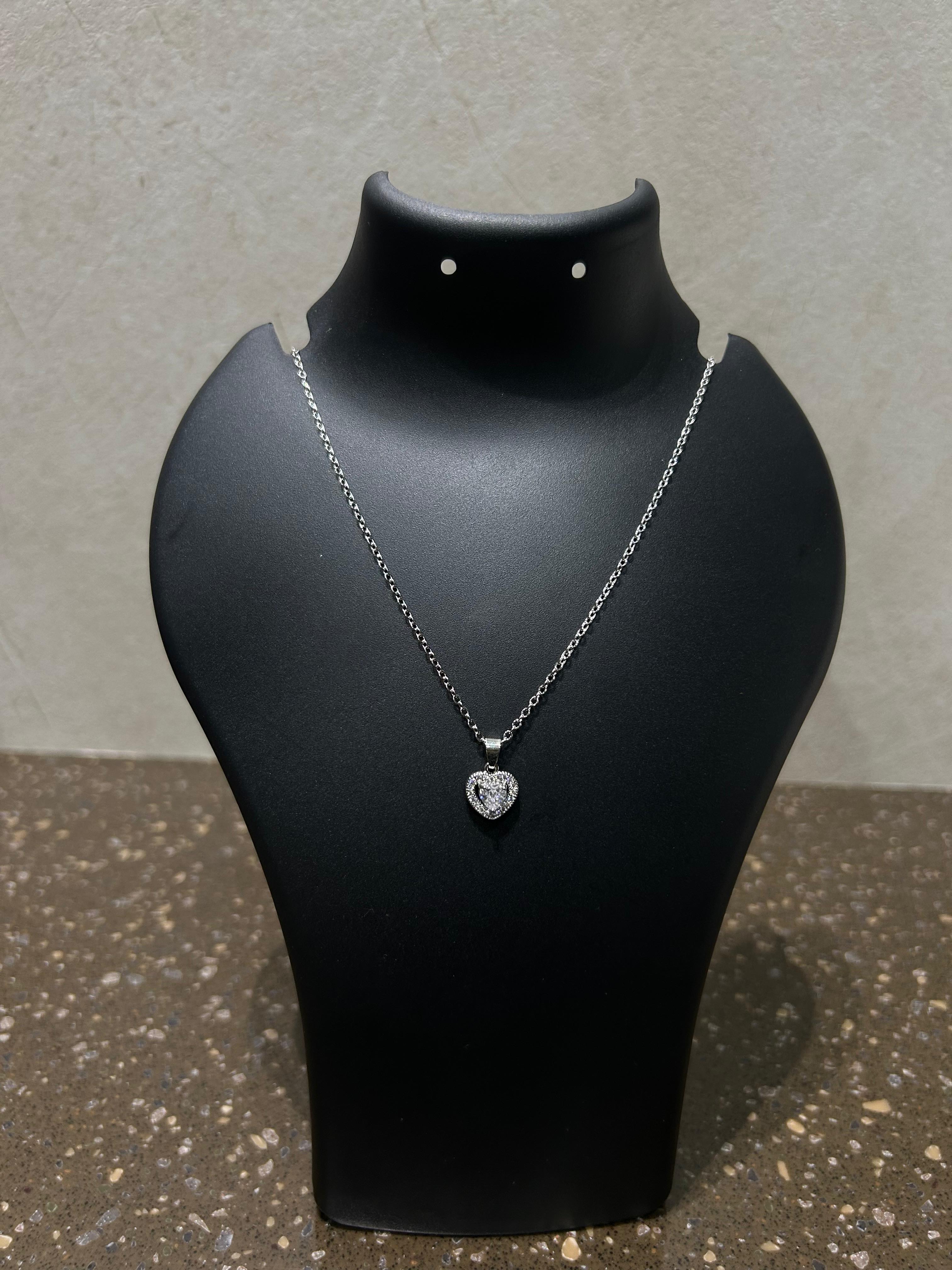 Crystal Heart Pendant Necklace