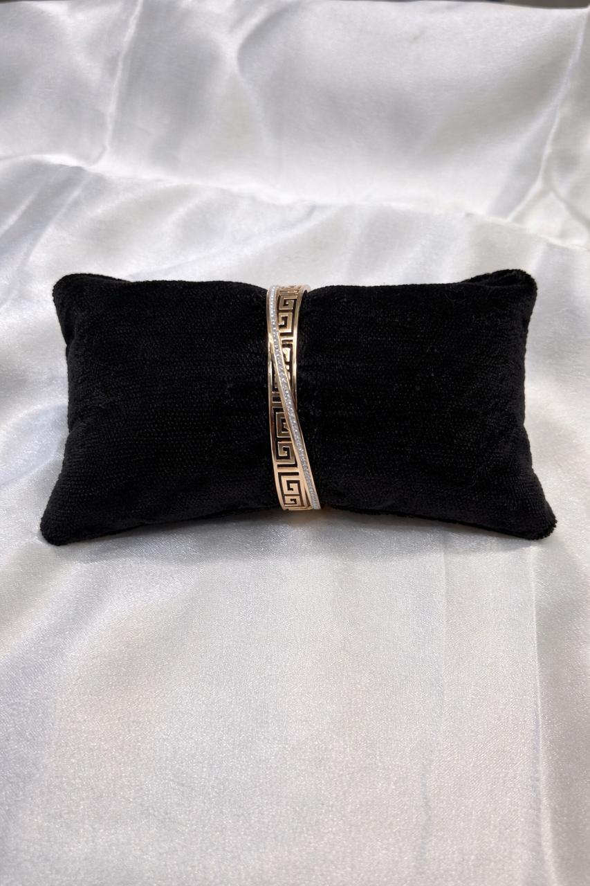 Luxury Greek Meander Rose Gold Women’s Bangle